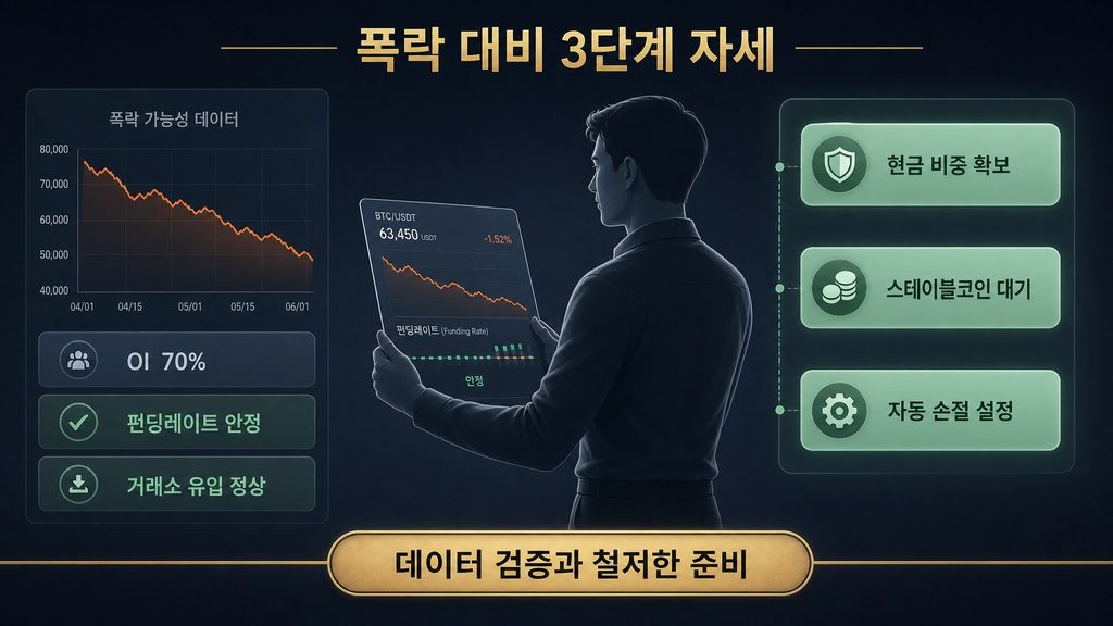 비트코인 6만달러 하락-폭락 대비 3단계 자세