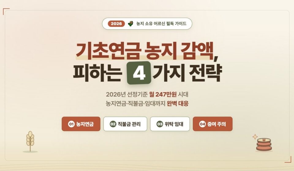 2026년 기초연금 농지 감액