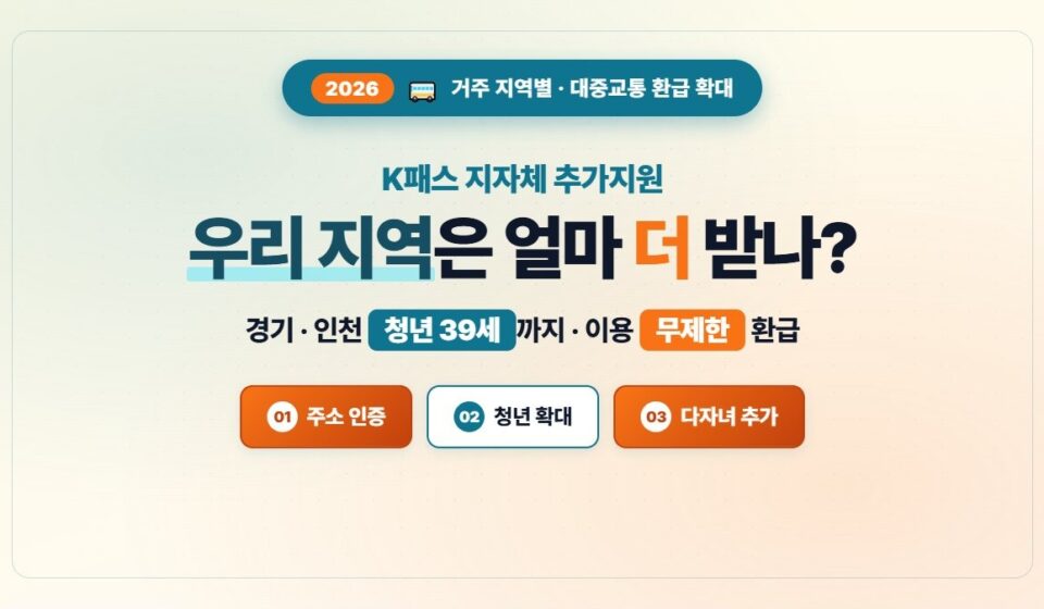 K패스 지자체 추가지원
