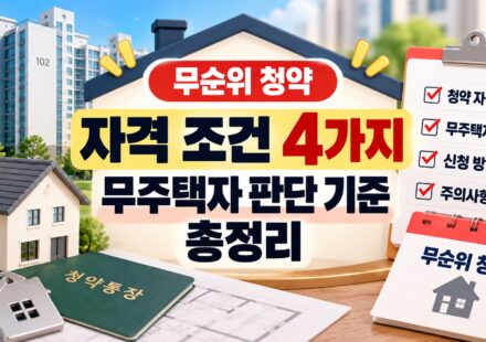 무순위 청약 자격 조건