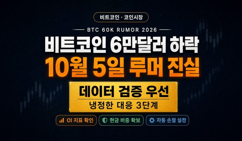 비트코인 6만달러 하락