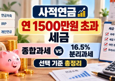 사적연금 연 1500만원 초과 세금