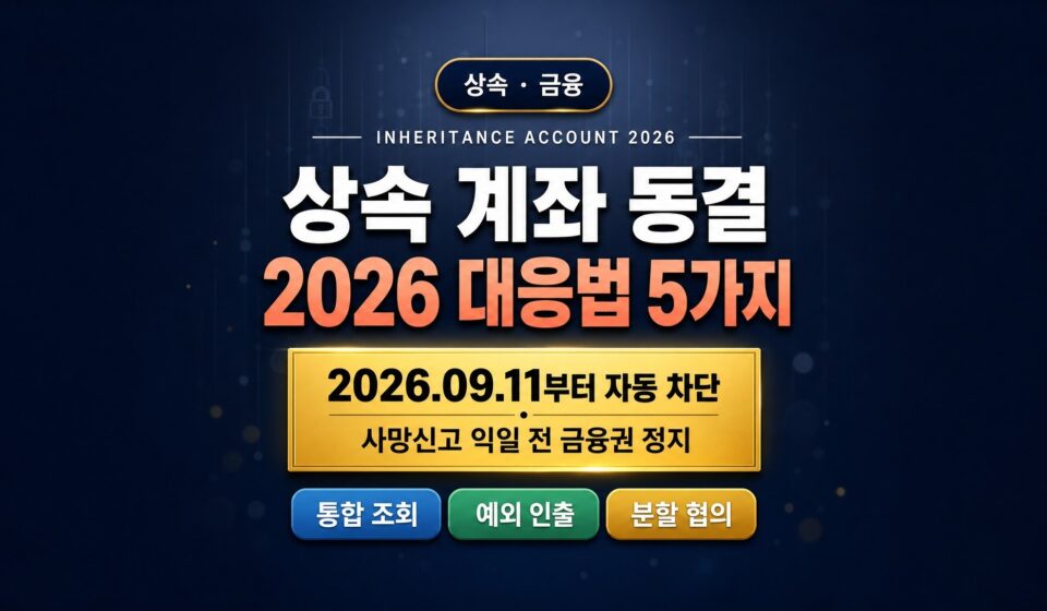 상속 계좌 동결