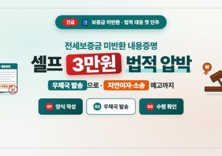 전세보증금 미반환 내용증명