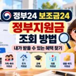 정부24 보조금24 정부지원금 조회
