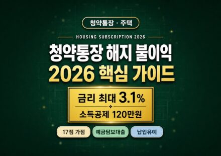 청약통장 해지 불이익