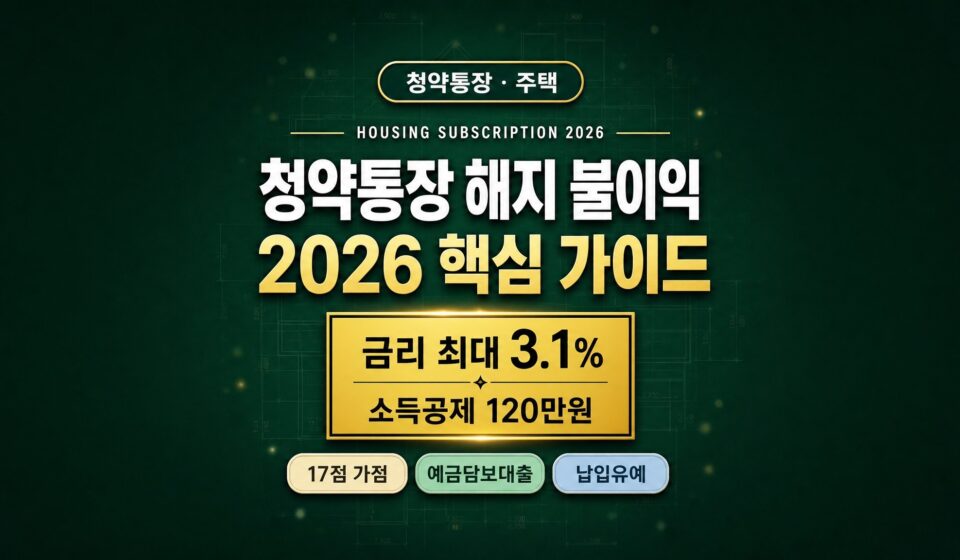 청약통장 해지 불이익