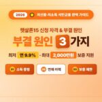 햇살론15 신청 자격 및 부결 원인 3가지